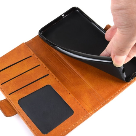 Чехол-книжка Dual-side Magnetic Buckle для  Samsung Galaxy A01 - оранжевый