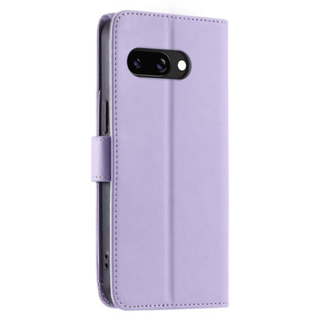 Чехол-книжка Ring Buckle Rhombic Leather для Google Pixel 9a - фиолетовый
