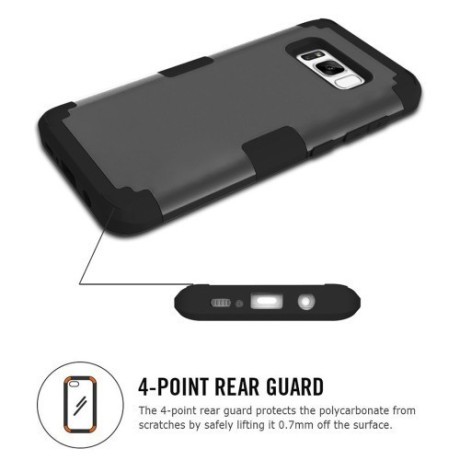 Протиударний чохол Dropproof 3 in 1 Silicone sleeve для Samsung S8 Plus