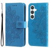 Чехол-книжка 7-petal Flowers Embossing для Samsung Galaxy S24 - синий