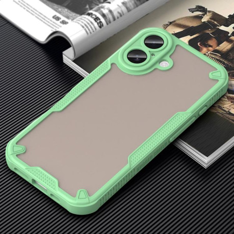 Противоударный чехол Armor Glaze PC Hybrid для iPhone 17 - зеленый