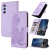 Чехол-книжка Totem Embossed Magnetic Leather на Samsung Galaxy A55 - фиолетовый