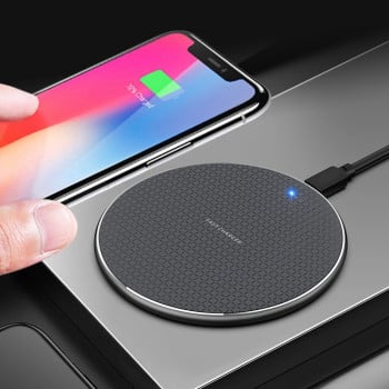 Быстрая зарядная беспроводная станция K8 30W K8 30W Aluminum Alloy Round Desktop Wireless Charger - черная