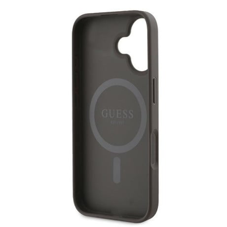 Оригинальный чехол Guess 4G Printed Stripes MagSafe для iPhone 16 Plus - Brown