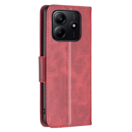 Чохол-книжка Retro Lambskin Texture для Xiaomi Redmi Note 14 4G - червоний