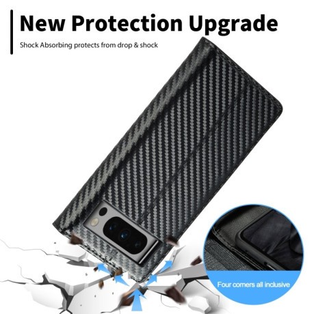Чехол-книжка LC IMEEKE Carbon Fiber для Google Pixel 8 Pro - Black