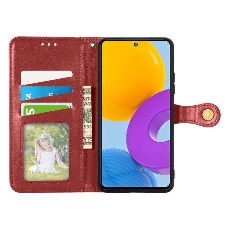 Чехол-книжка Retro Solid Color на Samsung Galaxy M52 5G - красный