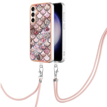 Протиударний чохол Electroplating IMD with Lanyard для Samsung Galaxy S23 FE 5G - Scales