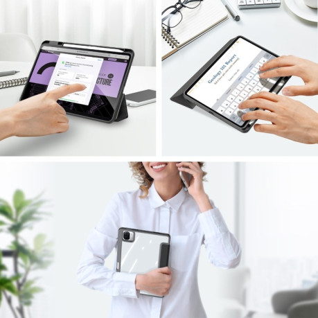 Протиударний чохол-книжка DUX DUCIS TOBY Series Antiskid Leather для Xiaomi Pad 6/6 Pro - чорний