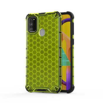Противоударный чехол Honeycomb на Samsung Galaxy M21/M30s - зеленый