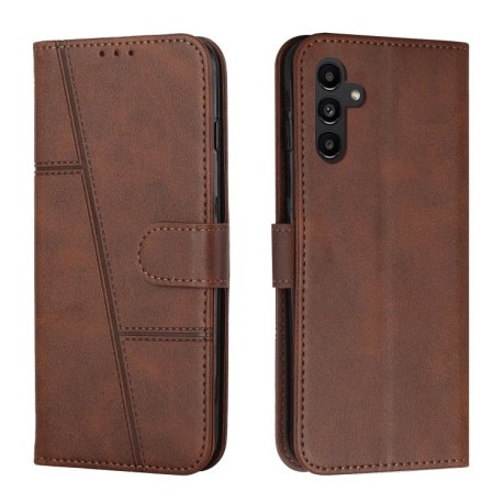 Чохол-книжка Stitching Calf Texture для Samsung Galaxy A25 5G - коричневий