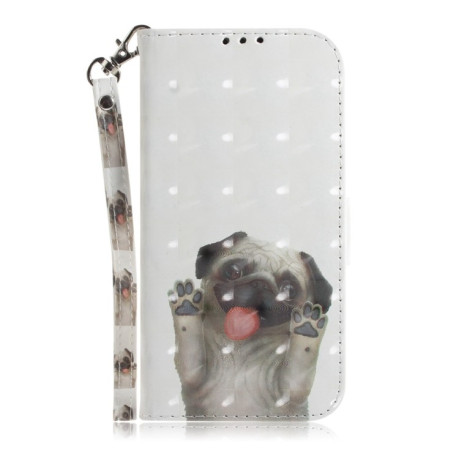 Чехол-книжка 3D Colored Horizontal Flip Leather для Samsung Galaxy A36 5G / A56 5G - Pug