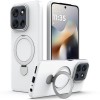 Гибридный чехол Escase с кольцом-держателем и MagSafe на Motorola Edge 70 5G — белый
