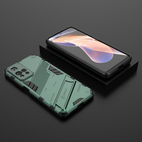 Противоударный чехол Punk Armor для Xiaomi Redmi Note 12 Pro 4G/11 Pro Global(4G/5G)/11E Pro  - зеленый