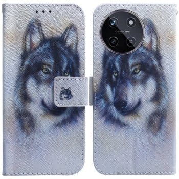 Чехол-книжка Coloured Drawing для For Realme 11 4G Global  - Wolf