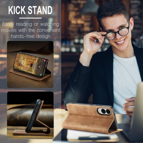 Чохол-книжка CaseMe-013 Multifunctional для Samsung Galaxy S25 Edge 5G - коричневий