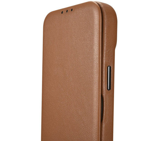 Шкіряний чохол-книжка iCarer CE Premium для iPhone 14 Pro Max - коричневий