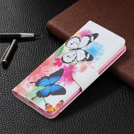 Чехол-книжка Colored Drawing Series на Xiaomi Redmi Note 10 Pro / Note 10 Pro Max - Butterflies