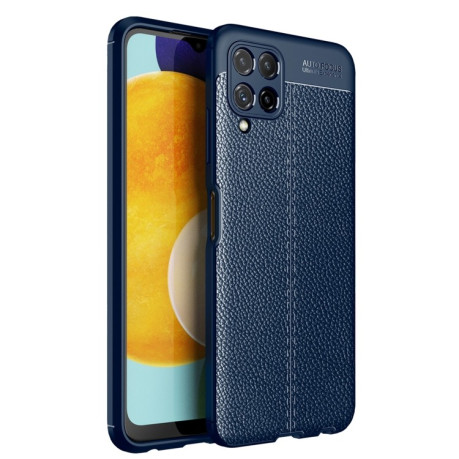 Протиударний чохол Litchi Texture Samsung Galaxy M32/A22 4G - синій