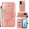 Чехол-книжка Embossed Butterfly для Vivo S10e 5G/V23e 4G/V23E 5G/Y75 4G - розовое золото