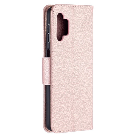 Чохол-книжка Litchi Texture Pure Color на Samsung Galaxy A32 4G-рожеве золото