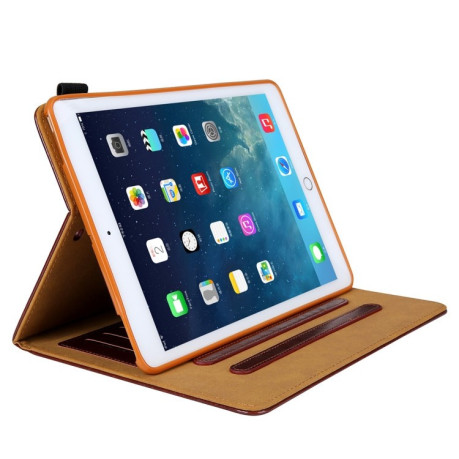 Кожаный чехол- книжка Crazy Horse Texture на iPad 9.7 2018/2017-коричневый