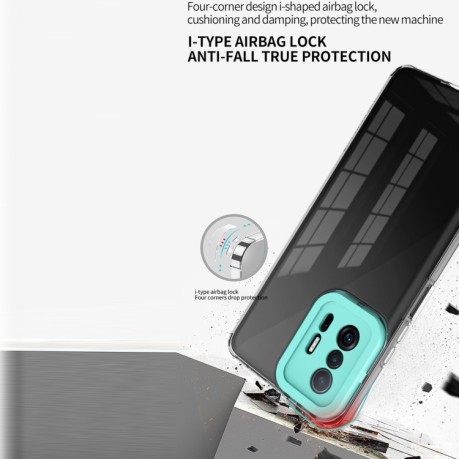 Противоударный чехол Transparent Candy для Xiaomi Mi 11T / 11T Pro - голубой