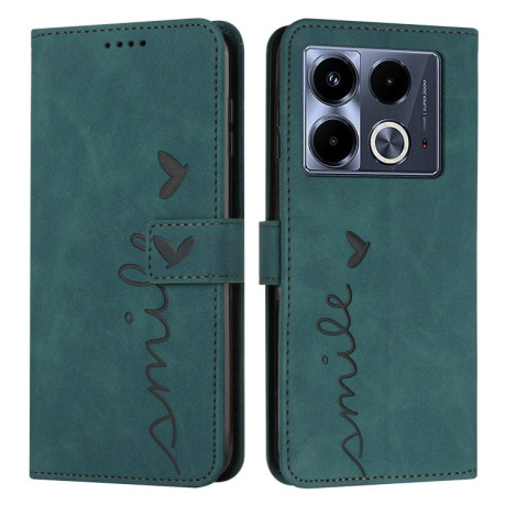 Чохол-книжка Retro Skin Feel Amile для Infinix Note 40 4G - зелений