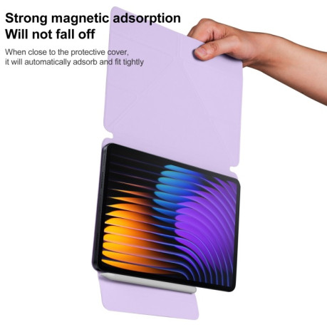 Чехол-книжка Fixed Buckle Magnetic Demation Leather  Xiaomi Pad 7 / 7 Pro - фиолетовый
