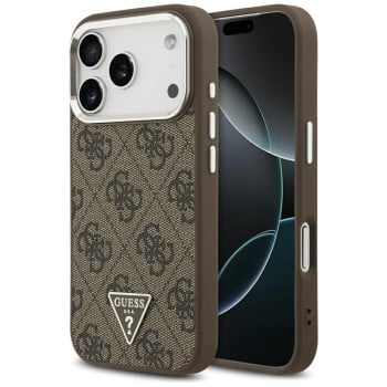 Оригінальний чохол Guess 4G Triangle Logo з MagSafe на iPhone 17 Pro - brown