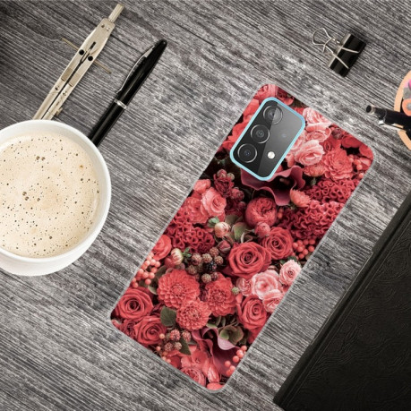 Ударозащитный чехол Painted для Samsung Galaxy A32 4G - Many Red Roses