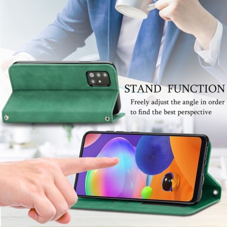 Чохол-книжка Retro Skin Feel Business Magnetic Samsung Galaxy A32 5G-зелений