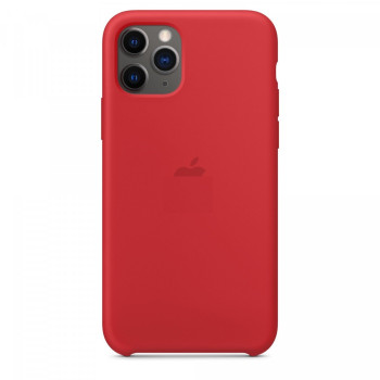 Силиконовый чехол Silicone Case Red на iPhone 11 Pro-премиальное качество
