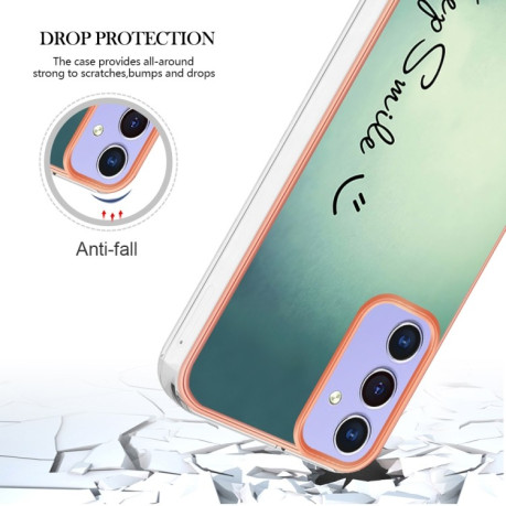 Противоударный чехол Electroplating IMD для Samsung Galaxy A15 5G - Smile