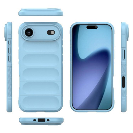 Силиконовый чехол Magic Flannel для iPhone Air - голубой