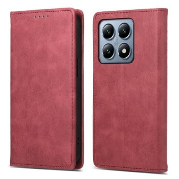 Чохол-книжка Business Solid Color із захистом від сканування RFID на Xiaomi 14T Pro - червоний