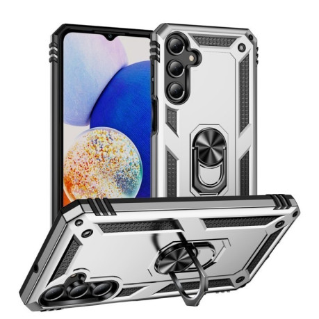 Противоударный чехол HMC 360 Degree Rotating Holder на Samsung Galaxy A16 5G - серебристый