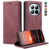 Чохол-книжка CaseMe-013 багатофункціональний з кишенькою на карт на Xiaomi Poco M8 Pro/Redmi Note 15 Pro+ 5G Global  — червоний