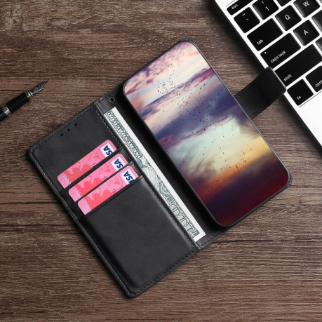 Чехол-книжка Skin Feel Crocodile Texture для  Vivo Y72 5G / iQOO Z3 - черный