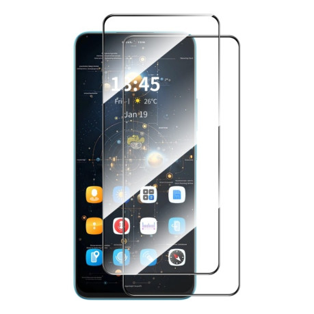 Комплект захисного Скла ENKAY Full Glue High Aluminum-silicon  для Samsung Galaxy A36/A56 - чорне