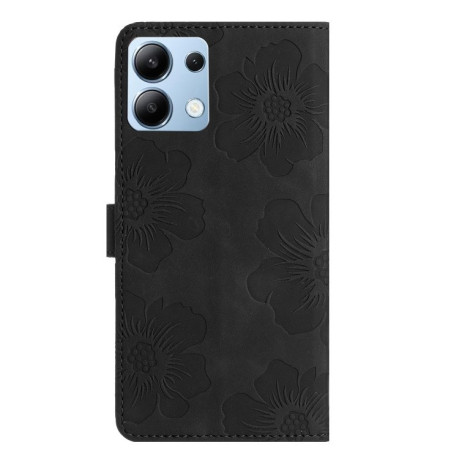 Чохол-книжка Flower Embossing Pattern для Xiaomi Redmi Note 14 4G - чорний
