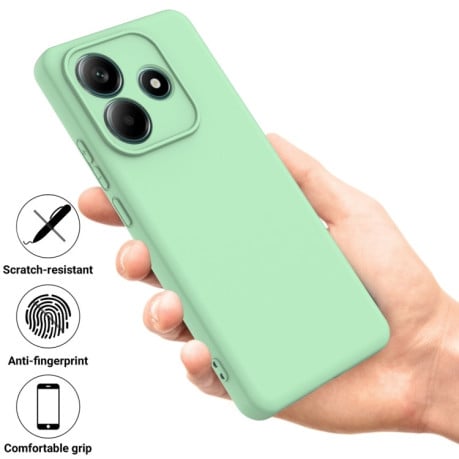 Силіконовий чохол Solid Color Liquid Silicone на Xiaomi Redmi Note 14 5G - зелений