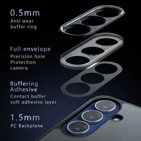 Противоударный чехол Armor Precise Hole гибрид твердого и мягкого материала на Samsung Galaxy S25 FE 5G - черный