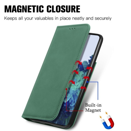 Чехол-книжка Retro Skin Feel Business Magnetic на Samsung Galaxy S22 Plus 5G - зеленый