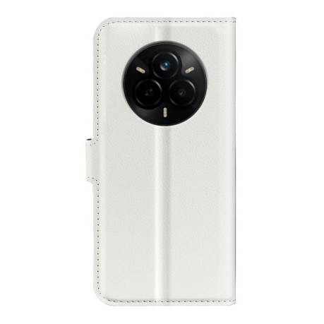 Чохол-книжка Litchi Texture Horizontal Flip Leather для Realme 14 Pro+ - білий