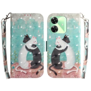 Чехол-книжка 3D Colored Horizontal Flip Leather для Realme C61/C63/Note 60/Note 60x - разноцветный