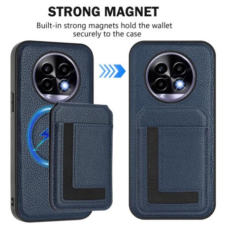 Чехол CX01 Detachable Magsafe Magnetic Card Bag для Realme 13 Pro / 13 Pro+ - синий