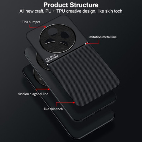 Противоударный чехол Tilt Strip Grain на Xiaomi Redmi 14C 4G/Poco C75/Redmi A4 5G - зеленый