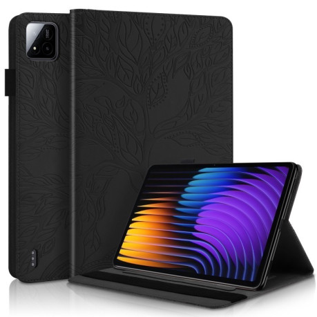 Чехол-книжка Tree Life Series Embossed Leather для Xiaomi Pad 7 / 7 Pro - черный