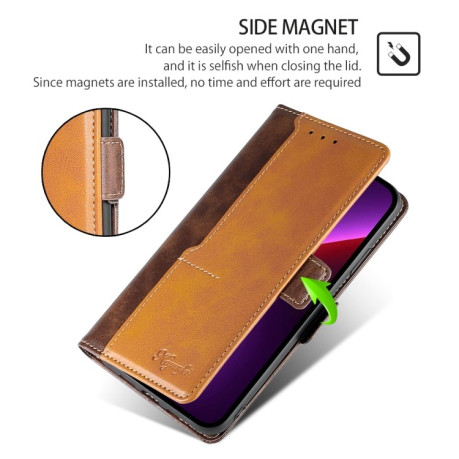 Чехол-книжка Contrast Color для OnePlus Ace 3V 5G - Dark Brown + Gold
